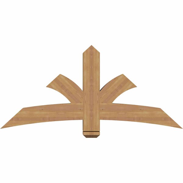Ekena Millwork Davenport Timber Gable Bracket, Western Red Cedar, 60"W x 27"H x 5 1/2"D x 5 1/2"F, 11/12 Pitch GBW060X27X0606DAV00SWR - main